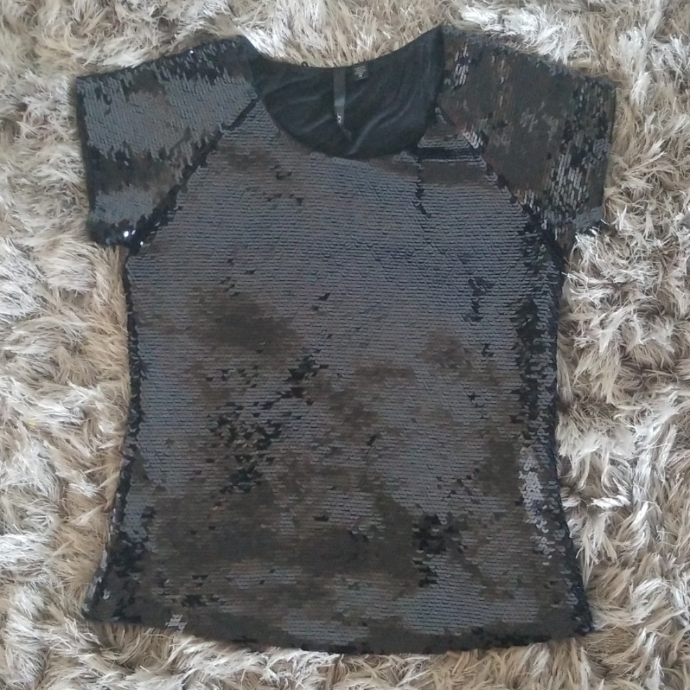 Joe's Jeans Black Sequin Top